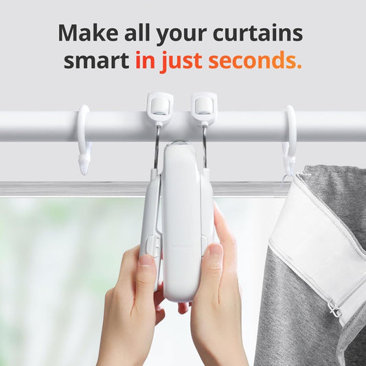 Automatic Curtain Opener with Bluetooth Remote, App/Timer, High-Performance Motor, Alexa/Google/Homekit Compatible