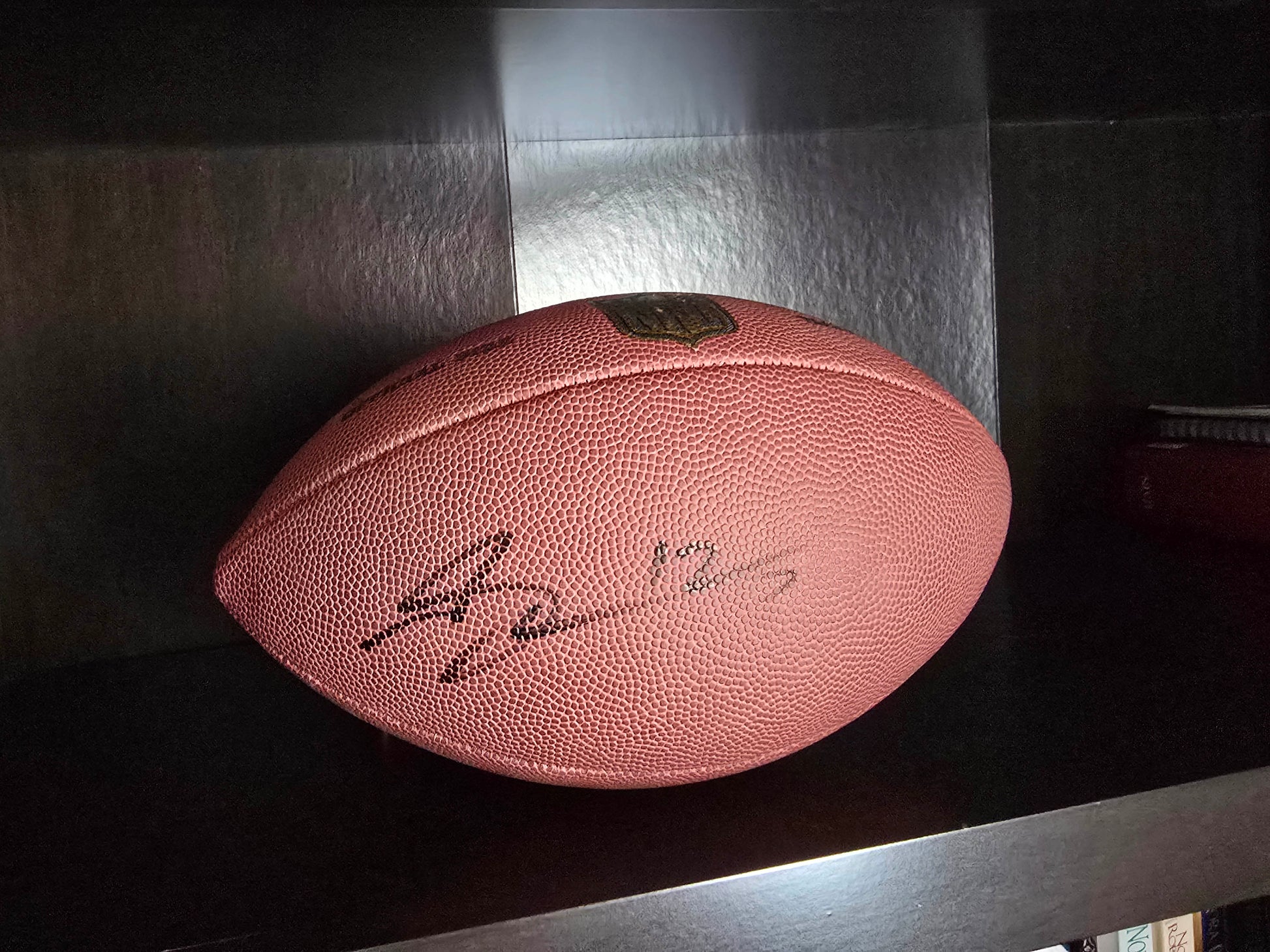 Autographed football from NFL Legend wide receiver Mohamed Sanu.