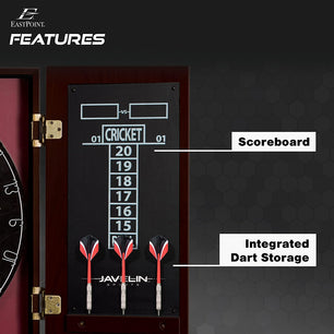 Bristle Dartboard and Cabinet Sets- Features Easy Assembly - Complete with All Accessories