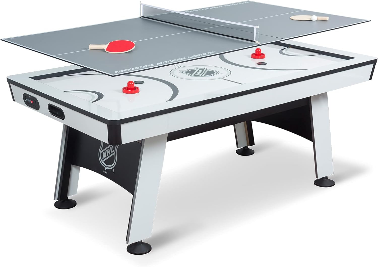 Eastpoint Multi-Game Tables, Play 2-In-1 Air Hockey Table with Table Tennis Top - Perfect for Family Game Room, Adult Rec Room, Basements, Man Cave, or Garage